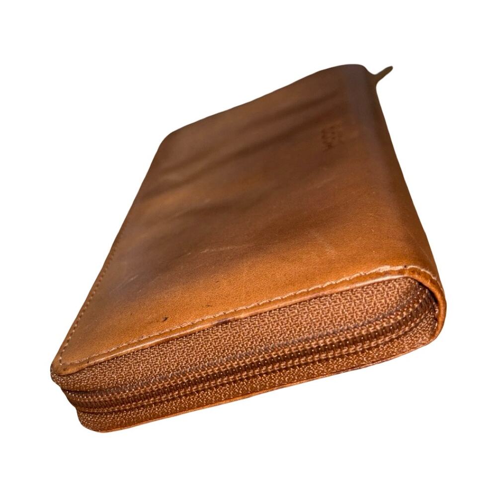 HOBO Brown Leather Zip Around Envelope Wallet - Picture 5 of 7
